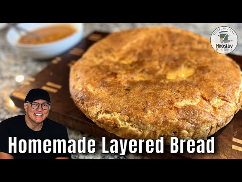 How to Make Perfectly Fluffy and Golden Homemade Layered bread/Pogača