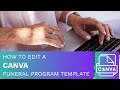 How To Edit A Canva Funeral Program Template