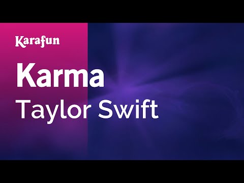 Karma - Taylor Swift | Karaoke Version | KaraFun