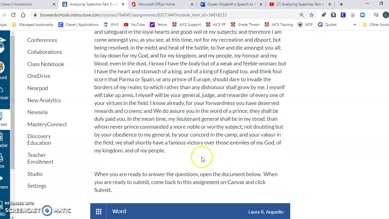 Analyzing Speeches Part 3