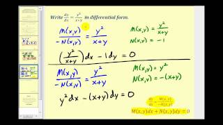 Standard and Differential Form of First-Order Differential Equations