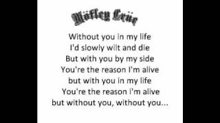 Motley Crue Without You - Lyrics