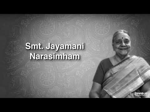 Valli Naayaka - Shanmukhapriya - Smt.Jayamani Narasimham