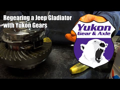 Regearing a Jeep Gladiator with Yukon Gears Quinn Thomas shows how to regear to Yukon 5.13 gears