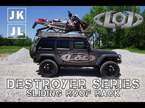 LOD Offroad Destroyer Series Sliding Roof Rack for Jeep Wrangler JK / JL - Available Fall 2019