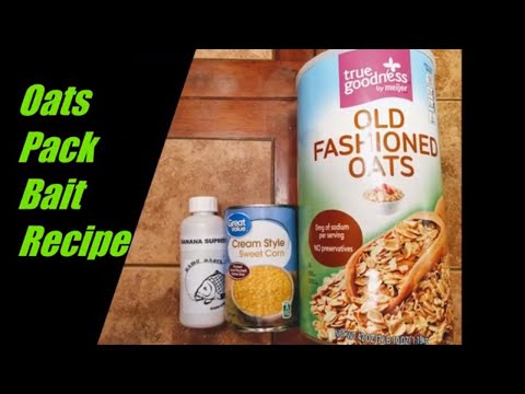 How to make old fashioned oats carp pack bait fishing recipe