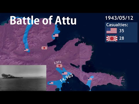 Battle of Attu 1943 in 1 minute using Google Earth