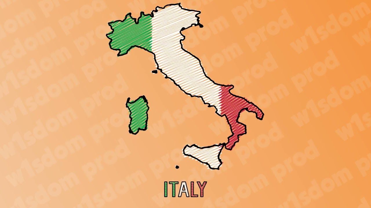 Hand-Drawn Italy Map Animation