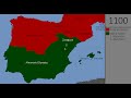 Interesante mapa de la Reconquista, en 800 años