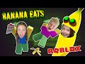 Playing BANANA EATS on ROBLOX! KJAR Crew Gaming!