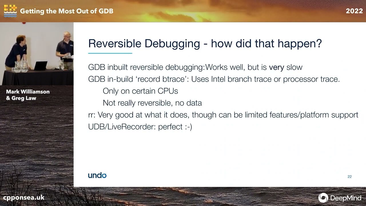 Time travel debugging (a.k.a. reversible debugging)