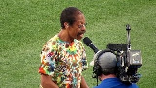 Lonnie Jordan of Legendary Group &#39;War&#39; Sings God Bless America at Dodger Stadium 6-1-14