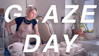 it's glaze day :( Pottery Studio Vlog