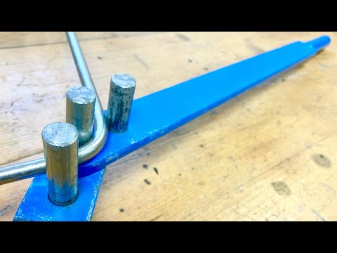 Amazing Simple DIY Metal Bender Tool / Useful Workshop Tool / Bend flat bar, round bar, tube