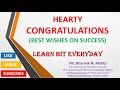 Hearty Congratulations | Best Wishes | Greeting Message on Success