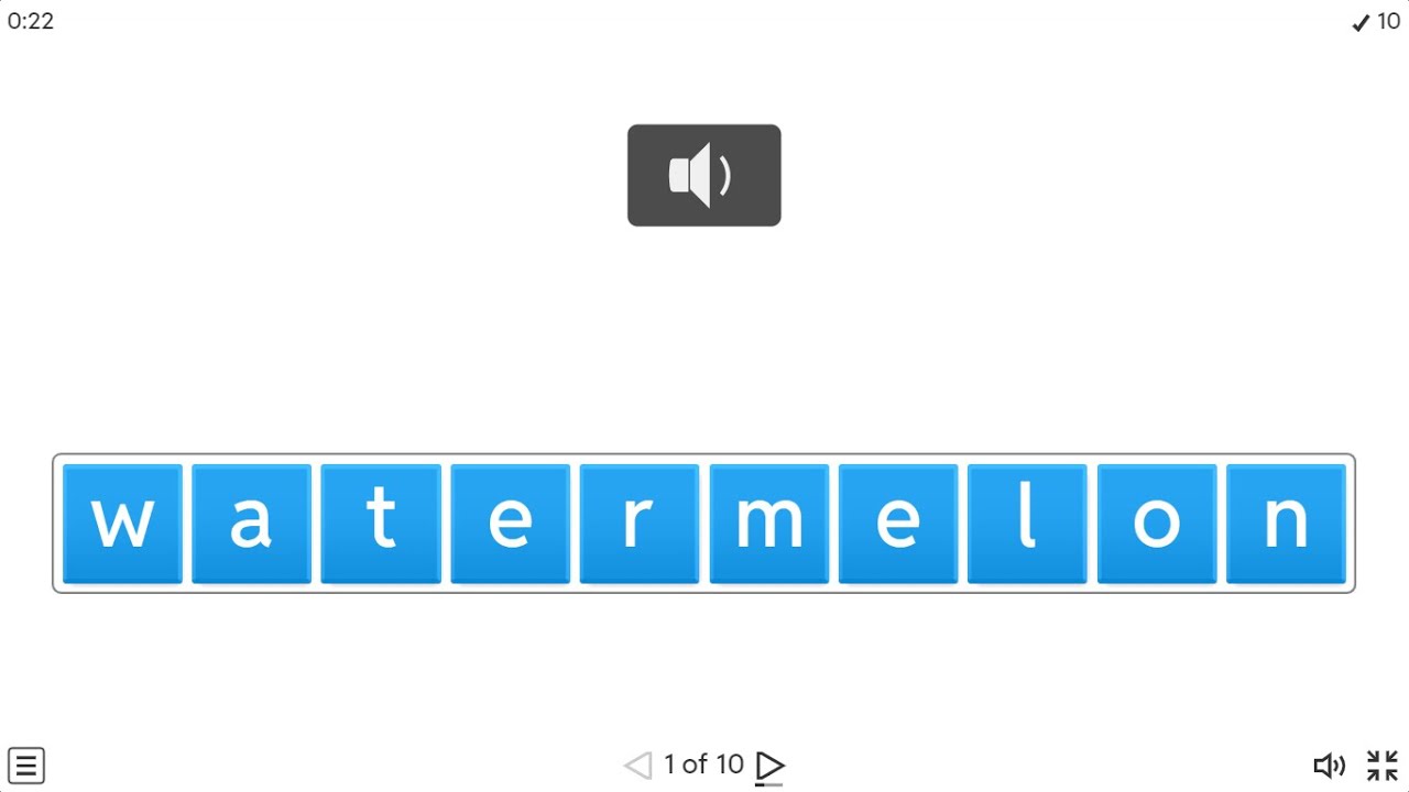 GAME 25-A10 FRUIT (Anagram)