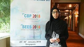 Hanan Al Khatri at SEES Conference 2018 by GSTF Singapore