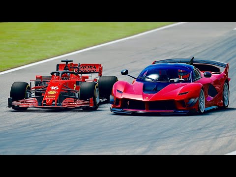 Ferrari F1 2021 vs Ferrari FXX K EVO at Monza GP