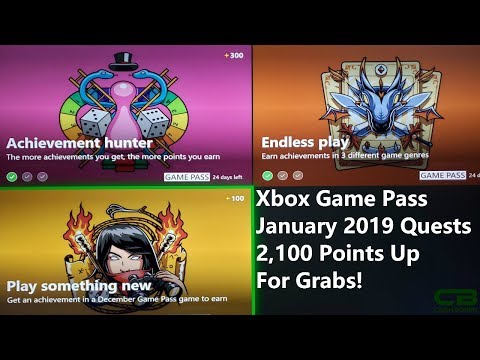 Xbox Game Pass Quests for January 2019 - 2,100 Microsoft Rewards Points up for Grabs!