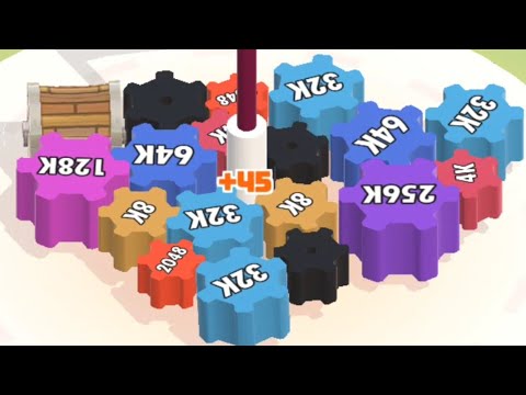 Merge Blocks 3D - 2048 Puzzle New Block! Unlock 512k-1024k - iOS Android Gameplay Walkthrough Part 8
