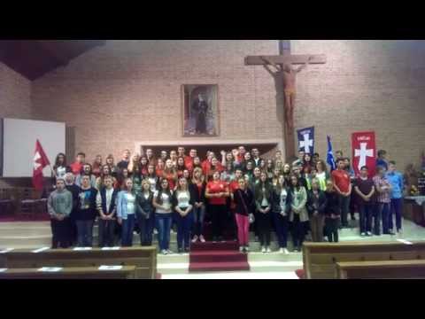 Križarska himna ZASTAVE GORE na Nacionalnom susretu Križara u Požegi (13.09.2014.)