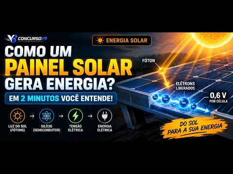Como um Painel Solar Gera Energia? Entenda o Efeito Fotovoltaico em 2 Minutos
