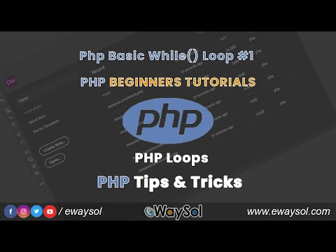 Php Basic While Loop Php Beginners Tutorials Php Free Videos Scripts Php Loops 1 Ewaysol