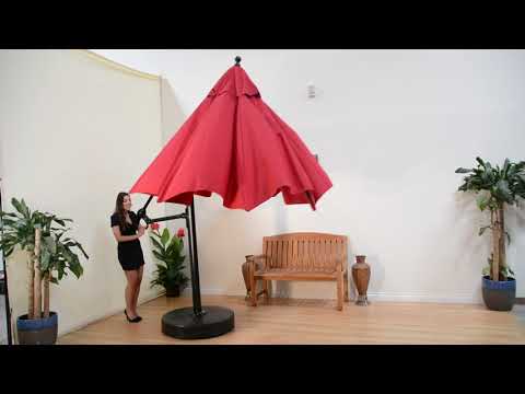Galtech Cantilever Patio Market Umbrellas Video