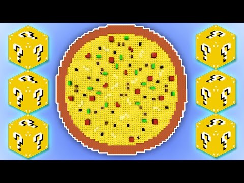 LUCKY BLOCKS PIZZA SPLEEF MOD CHALLENGE - MINECRAFT MODDED MINI-GAME!