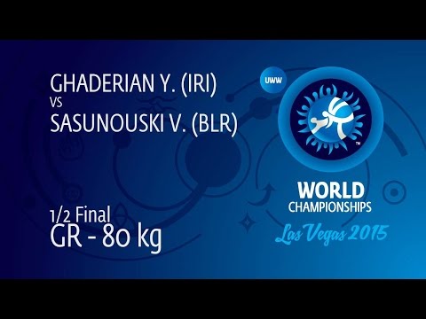 1/2 GR - 80 kg: V. SASUNOUSKI (BLR) df. Y. GHADERIAN (IRI), 3-3