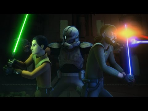 Star wars rebels: Ezra, Rex, Kanan freeing Zeb