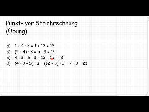 02 Punkt  vor Strichrechnung Lösung