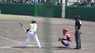 Lucas Rojo tripled for two RBI in Nagaoka city, Japan on May 27, 2018.
