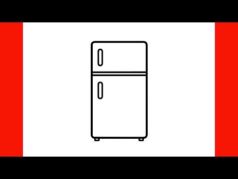 How to draw a FRIDGE easy / Drawing refrigerator