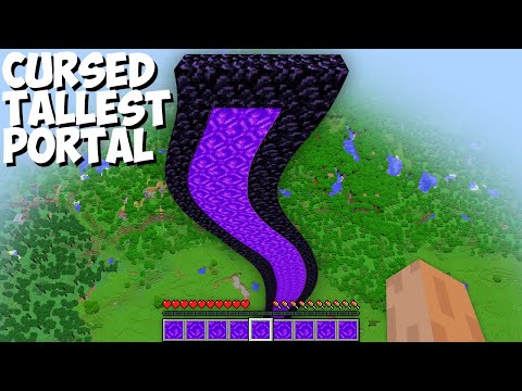 What if you BULID this TALLEST CURSED PORTAL in Minecraft ? SINUOUS DIMENSION !