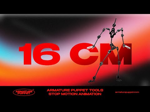Height of puppet 16cm - Stop Motion Skeleton Armature Puppet ©
