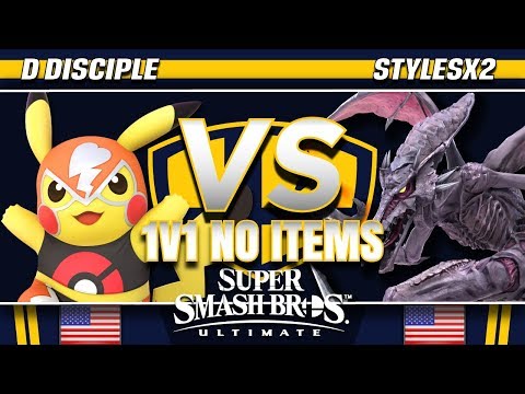 D Disciple (Pikachu/Sonic) vs. StylesX2 (Ridley) - SSBU Demo - TBH8