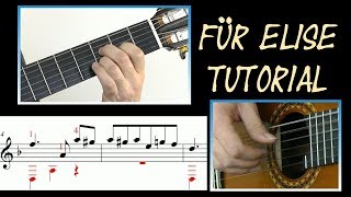 ♫♫ Für Elise - Guitar Tutorial (Score & TAB)