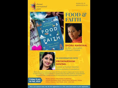 Food & Faith: Shoba Narayan in conversation with Priyadarshini Govind | CIC