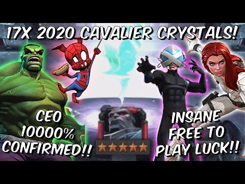 17x 2020 Cavalier Crystal Opening - INSANE FREE TO PLAY LUCK CEO - Marvel Contest of Champions