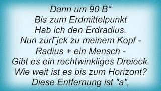 Knorkator - Wie Weit Ist Es Bis Zum Horizont Lyrics