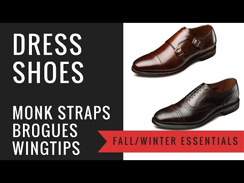 Men's Fall/Winter Dress Shoes - Double Monk Straps, Brogues, Wingtips - Leather, Suede Video