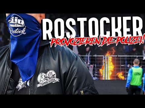 Hansa-Ultras provozieren die Polizei! (Hoffenheim II – Rostock)