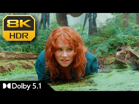 8K HDR | Escaping Blind Dino After Parachute Lands In Jungle (Jurassic World Dominion) | Dolby 5.1
