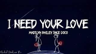 I Need Your Love - Madilyn Bailey, Jake Coco Lyrics