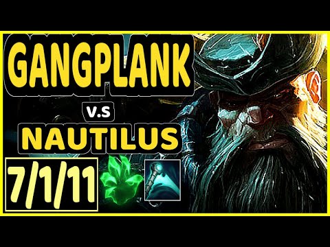 SKT T1 FAKER (GANGPLANK) vs NAUTILUS - 7/1/11 KDA MID GAMEPLAY - KR Ranked GRANDMASTER