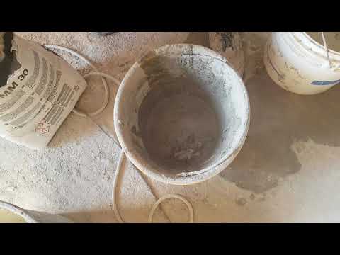 How to prepare mortar for installing perforated tiles.