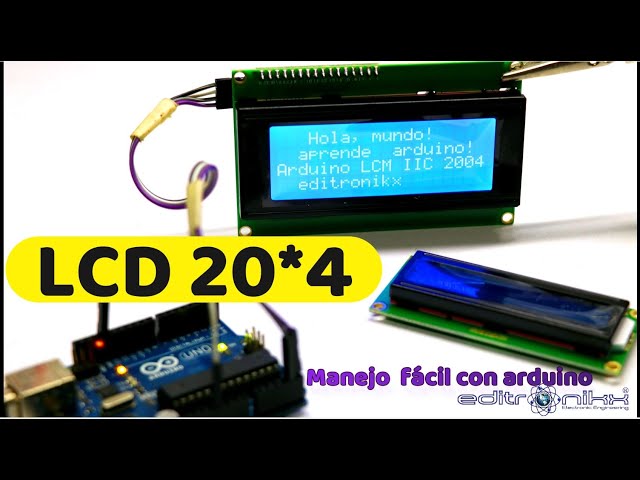 Vídeo relacionado con QIQIAZI Módulo de pantalla LCD 2004, 2 unidades de 20 x 4 caracteres LCD I2C con retroiluminación azul, compatible con Arduino/Ras-pberry Pi Pico/ESP32/ESP8266 (azul/2004)