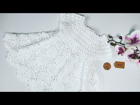 Rochiță croșetată - dimensiuni pentru 6-12 luni( tutorial pas cu pas)