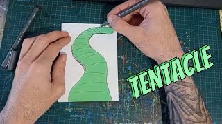 Noir Drawing - Tentacle